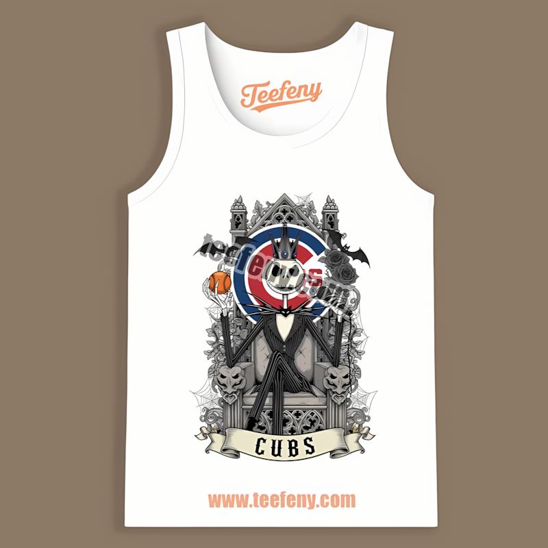 Chicago Cubs Jack Skellington Throne Trendy Tanktop Chicago Cubs Jack Skellington Throne Trendy Tanktop
