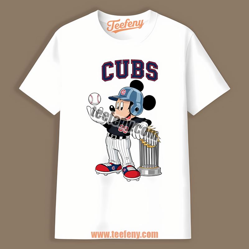Chicago Cubs Mickey Mouse Baseball Mlb Trophy Unisex Shirt