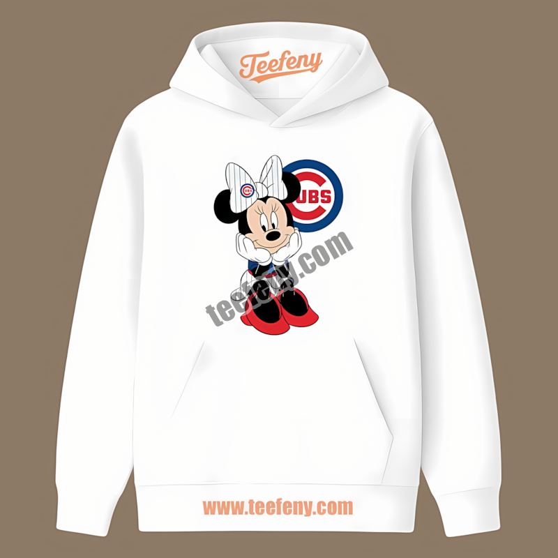 Chicago Cubs Minnie Mouse Cute Cotton Hoodie Chicago Cubs Minnie Mouse Cute Cotton Hoodie