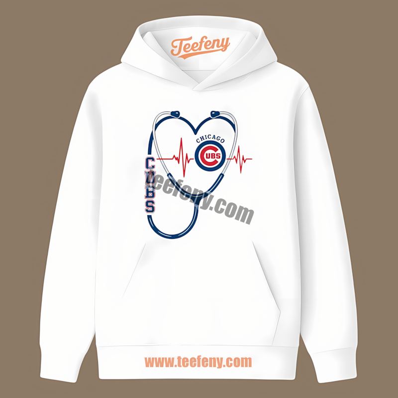 Chicago Cubs Nurse Heartbeat Trendy Hoodie Chicago Cubs Nurse Heartbeat Trendy Hoodie