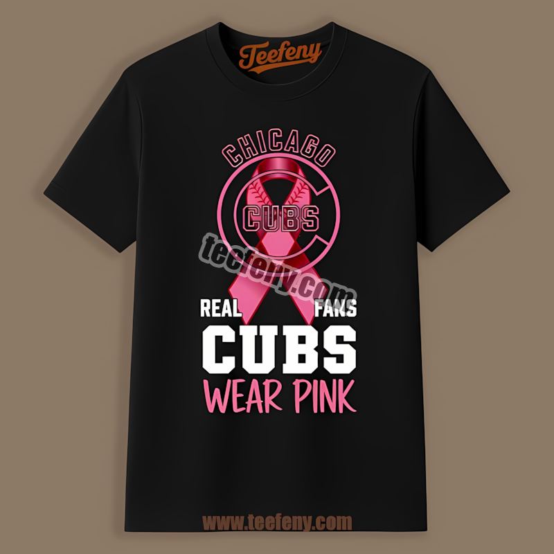 Chicago Cubs Real Fans Wear Pink Vintage Shirt