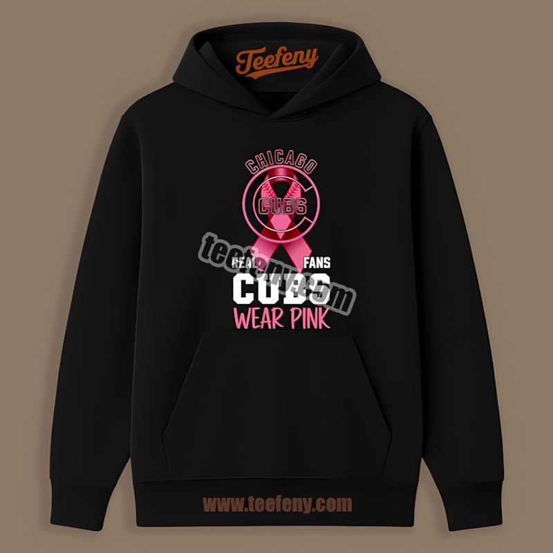 Chicago Cubs Real Fans Wear Pink Vintage Hoodie Chicago Cubs Real Fans Wear Pink Vintage Hoodie