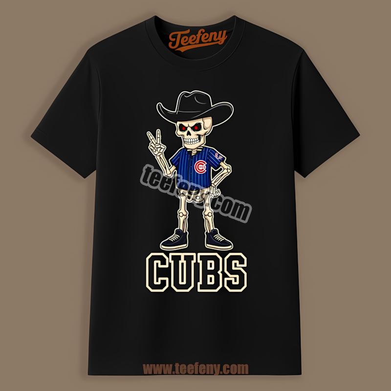 Chicago Cubs Skeleton Cowboy Vintage Shirt