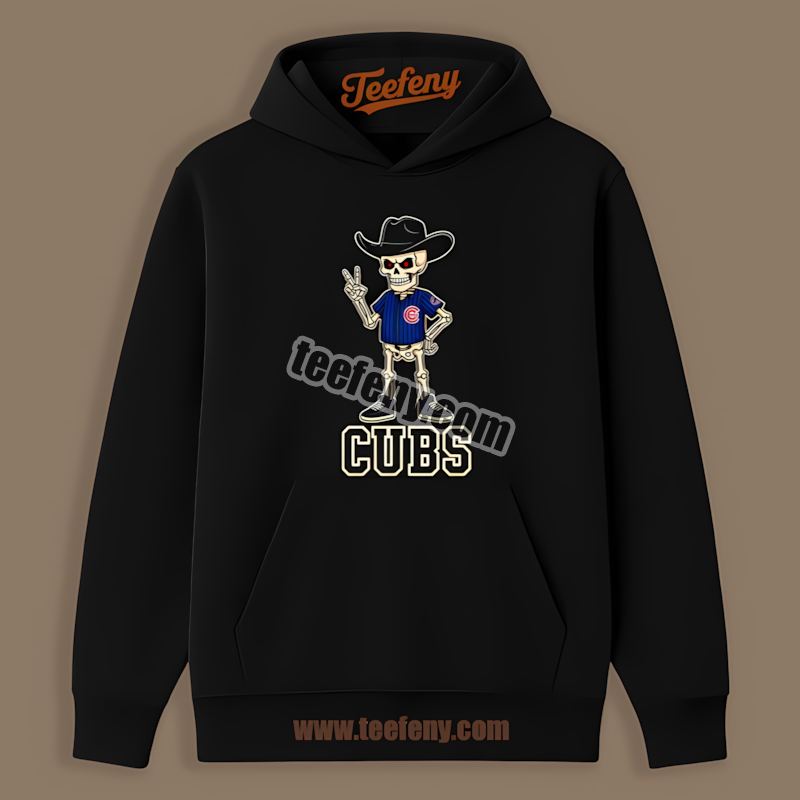 Chicago Cubs Skeleton Cowboy Vintage Hoodie Chicago Cubs Skeleton Cowboy Vintage Hoodie