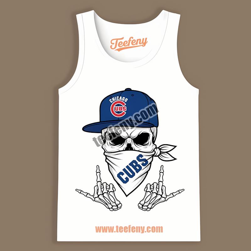 Chicago Cubs Skull Bandana Vintage Tanktop Chicago Cubs Skull Bandana Vintage Tanktop