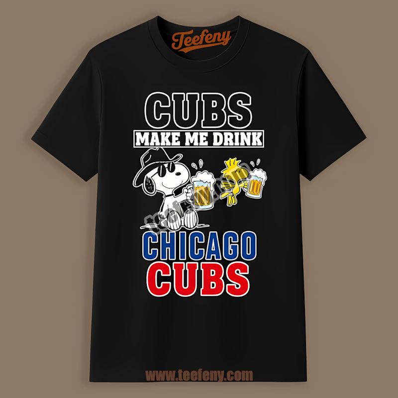Chicago Cubs Snoopy Make Me Drink Trendy Shirt