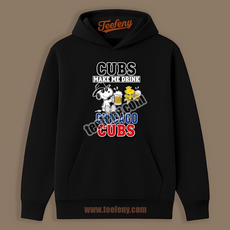 Chicago Cubs Snoopy Make Me Drink Trendy Hoodie Chicago Cubs Snoopy Make Me Drink Trendy Hoodie