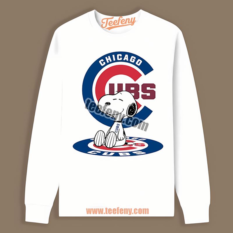 Chicago Cubs Snoopy Tattoo Logo On Arm Trendy Long Sleeve Chicago Cubs Snoopy Tattoo Logo On Arm Trendy Long Sleeve