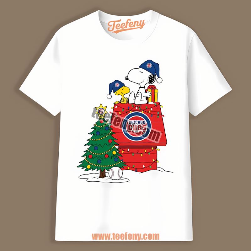 Chicago Cubs Snoopy Woodstock Christmas Unisex Shirt