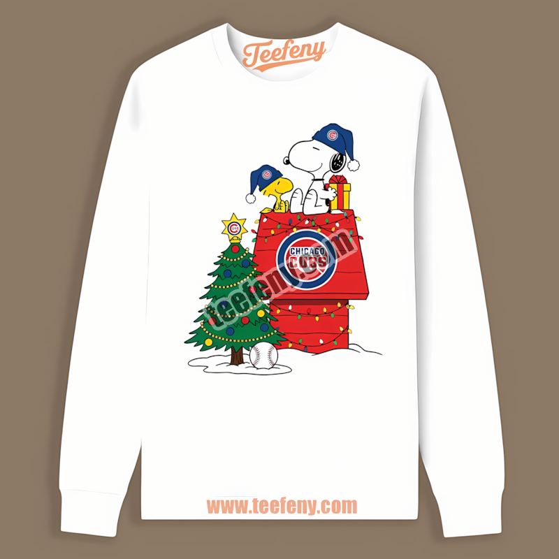 Chicago Cubs Snoopy Woodstock Christmas Unisex Long Sleeve Chicago Cubs Snoopy Woodstock Christmas Unisex Long Sleeve