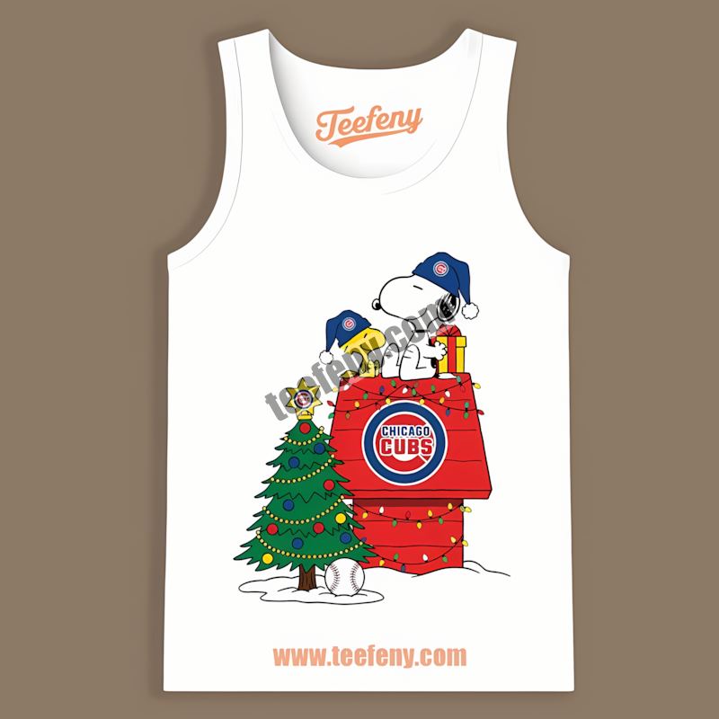 Chicago Cubs Snoopy Woodstock Christmas Unisex Tanktop Chicago Cubs Snoopy Woodstock Christmas Unisex Tanktop