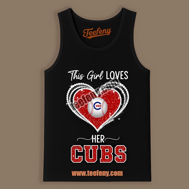 Chicago Cubs This Girl Loves Her Retro Tanktop Chicago Cubs This Girl Loves Her Retro Tanktop