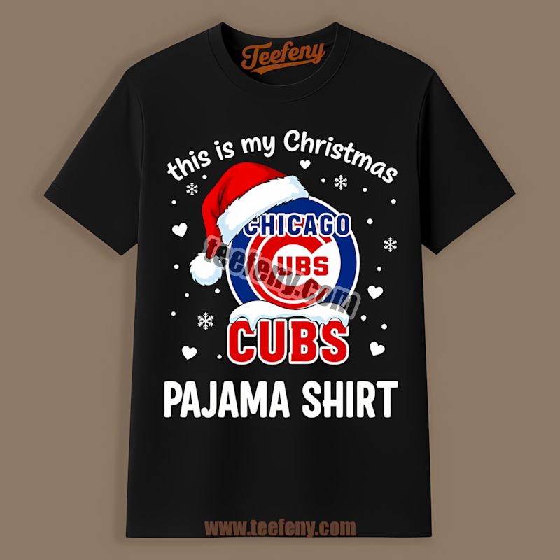 Chicago Cubs This Is My Christmas Pajama Adults Shirt