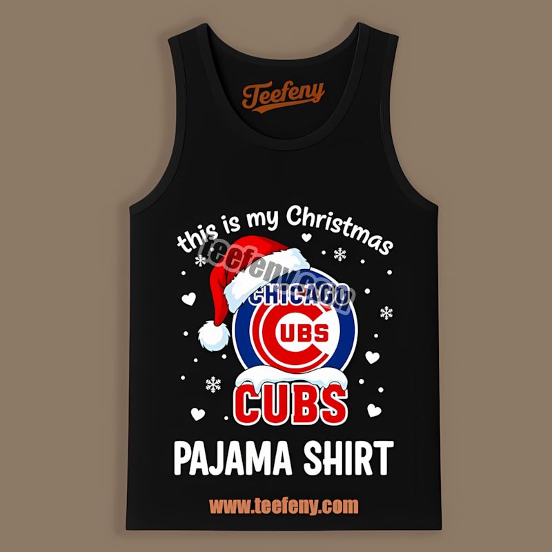 Chicago Cubs This Is My Christmas Pajama Adults Tanktop Chicago Cubs This Is My Christmas Pajama Adults Tanktop