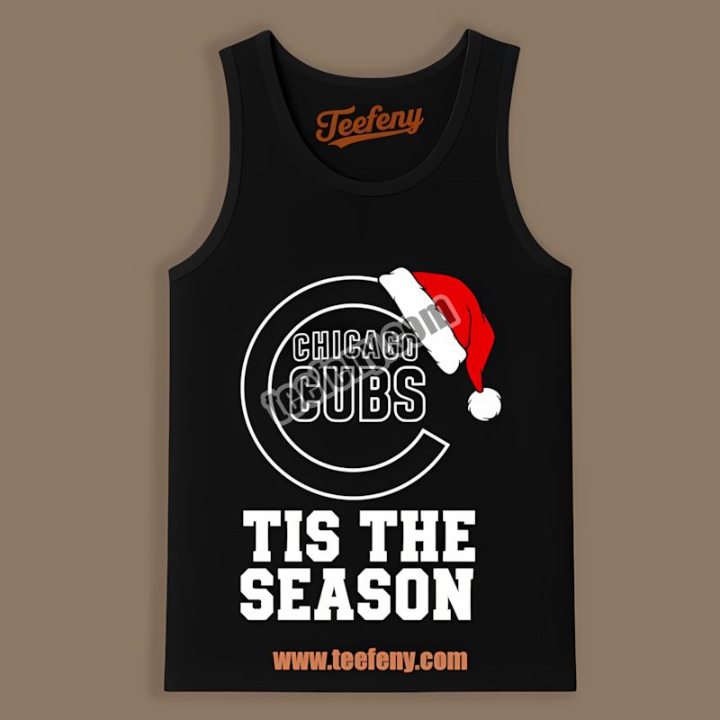 Chicago Cubs Tis The Season Christmas Adults Tanktop Chicago Cubs Tis The Season Christmas Adults Tanktop
