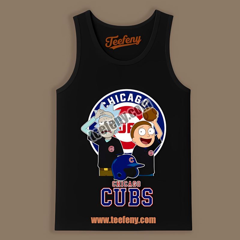 Chicago Cubs Vs Rick And Morty Adults Tanktop Chicago Cubs Vs Rick And Morty Adults Tanktop