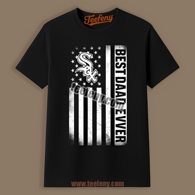 Chicago White Sox Best Dad Ever American Flag Vintage Shirt