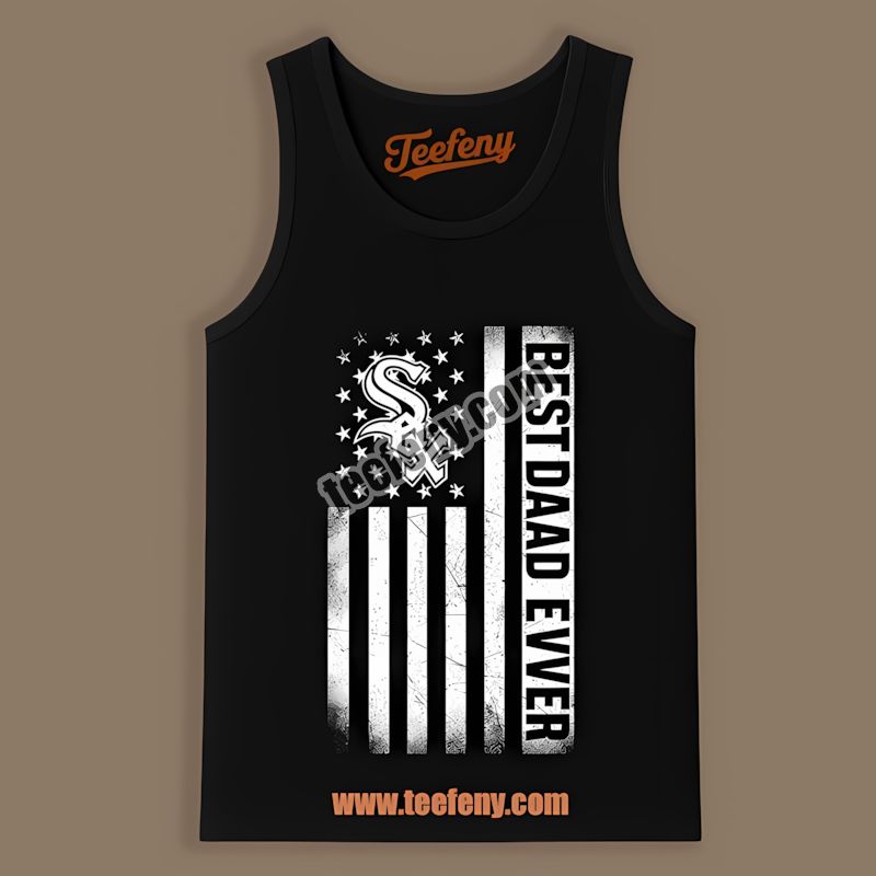 Chicago White Sox Best Dad Ever American Flag Vintage Tanktop Chicago White Sox Best Dad Ever American Flag Vintage Tanktop