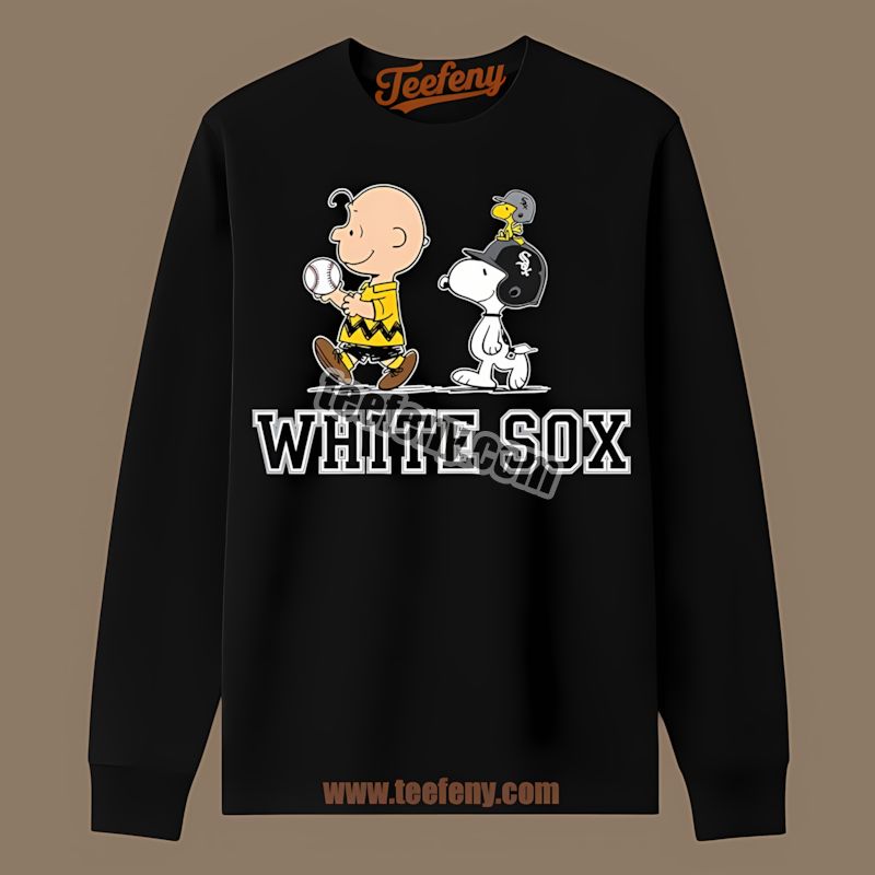 Chicago White Sox Charlie Brown And Snoopy Play Together Cool Long Sleeve Chicago White Sox Charlie Brown And Snoopy Play Together Cool Long Sleeve