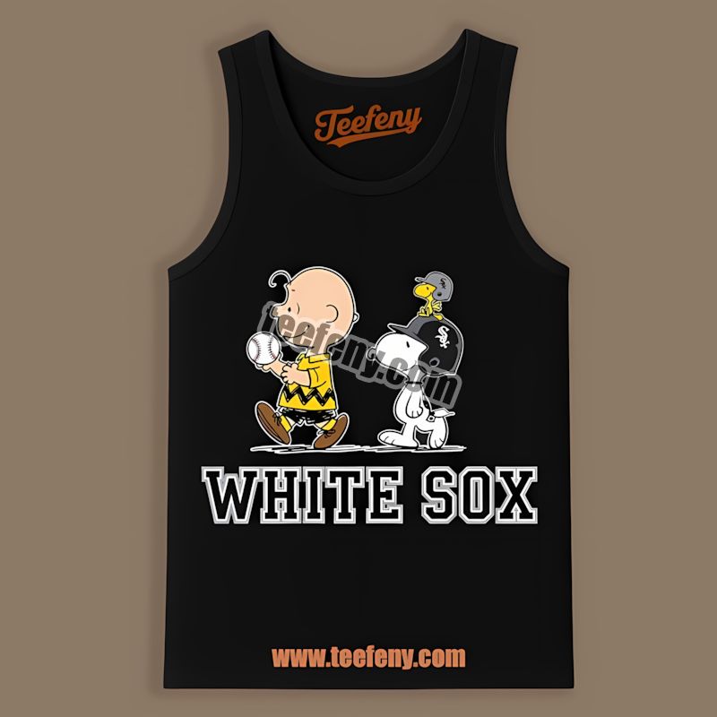 Chicago White Sox Charlie Brown And Snoopy Play Together Cool Tanktop Chicago White Sox Charlie Brown And Snoopy Play Together Cool Tanktop