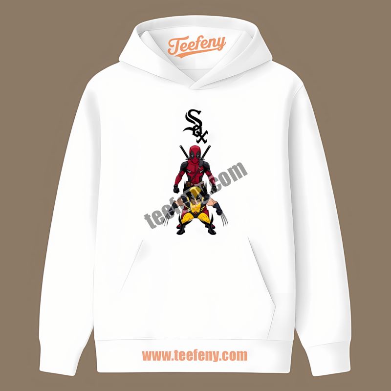 Chicago White Sox Deadpool Wolverine Crossover Fashion Hoodie Chicago White Sox Deadpool Wolverine Crossover Fashion Hoodie