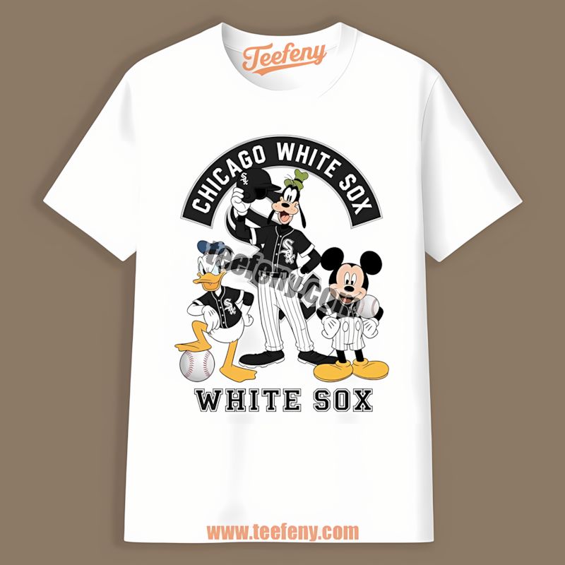 Chicago White Sox Disney Mickey Donald Goofy Custom Tee