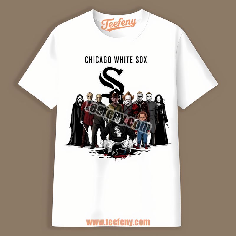 Chicago White Sox Horror Movie Characters Halloween Graphic Shirt