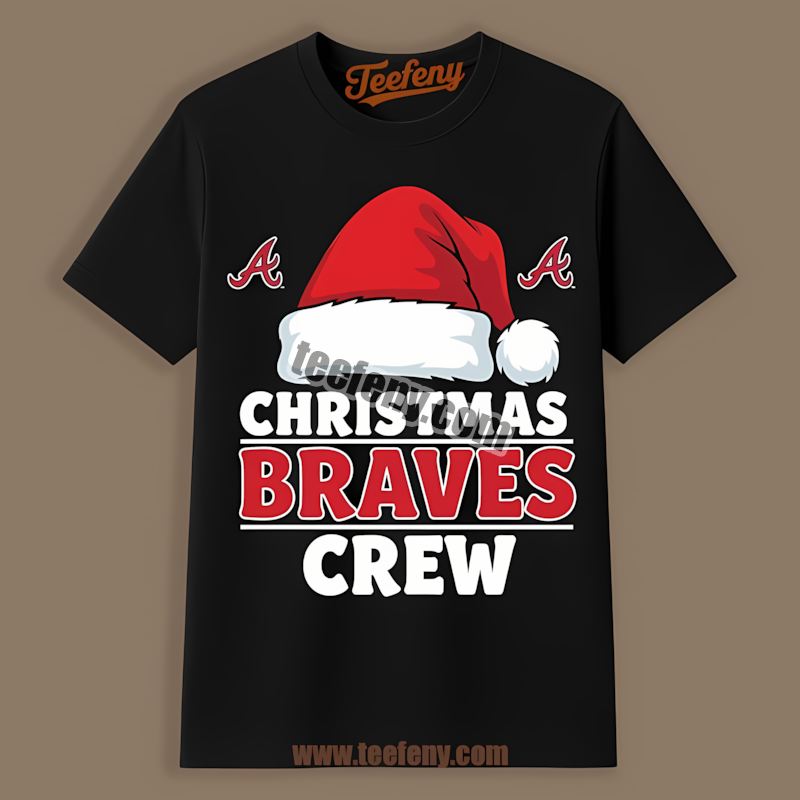 Christmas Braves Crew Atlanta Braves Soft Baseball Shirt