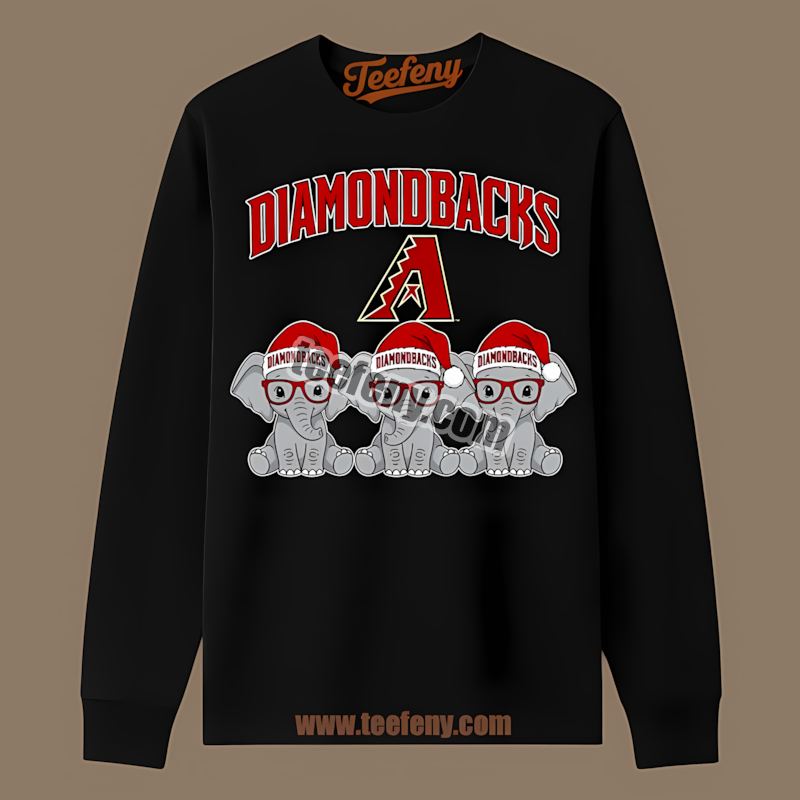 Christmas Elephants Arizona Diamondbacks Retro Long Sleeve Christmas Elephants Arizona Diamondbacks Retro Long Sleeve