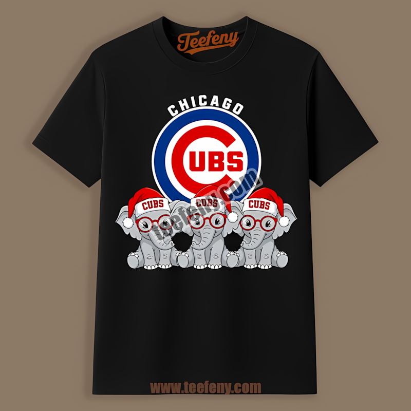 Christmas Elephants Chicago Cubs Classic Shirt