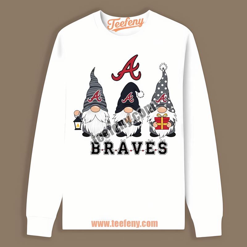Christmas Gnomes Atlanta Braves Sports Long Sleeve Christmas Gnomes Atlanta Braves Sports Long Sleeve