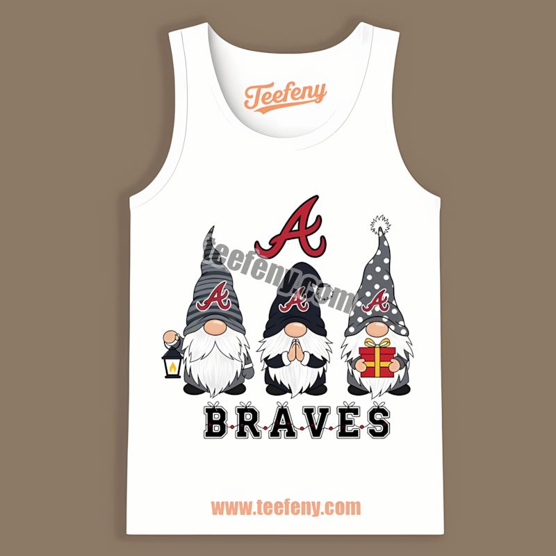 Christmas Gnomes Atlanta Braves Sports Tanktop Christmas Gnomes Atlanta Braves Sports Tanktop