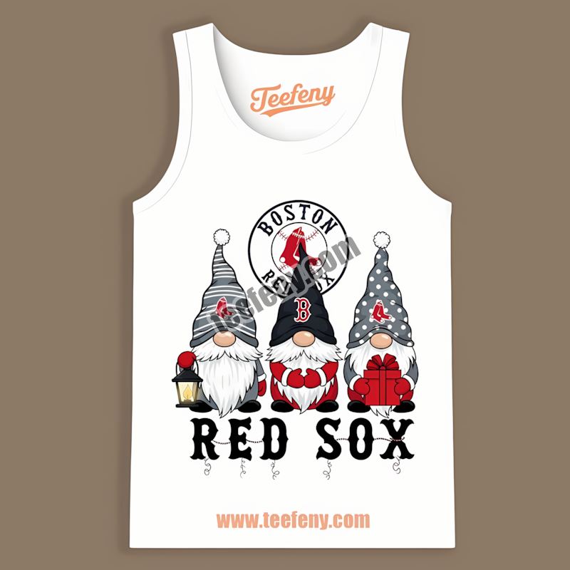 Christmas Gnomes Boston Red Sox Retro Tanktop Christmas Gnomes Boston Red Sox Retro Tanktop