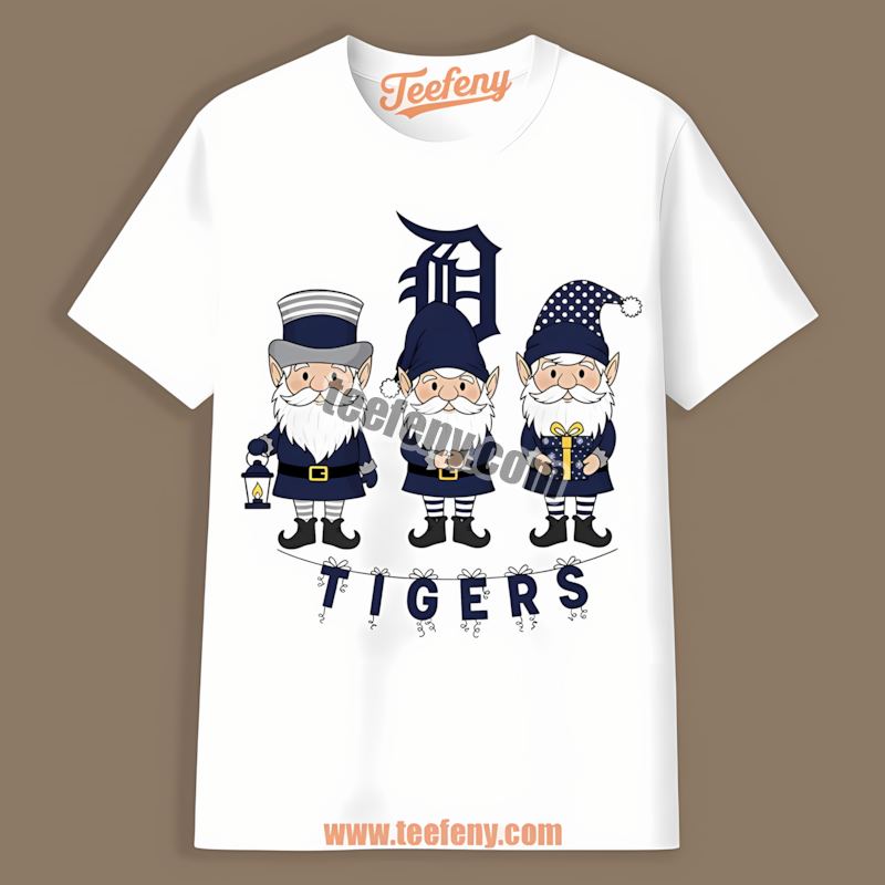 Christmas Gnomes Detroit Tigers Vintage Shirt