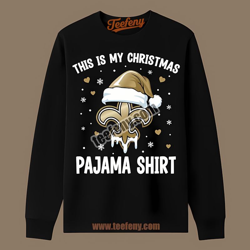 Christmas Pajama New Orleans Saints Sports Long Sleeve Christmas Pajama New Orleans Saints Sports Long Sleeve