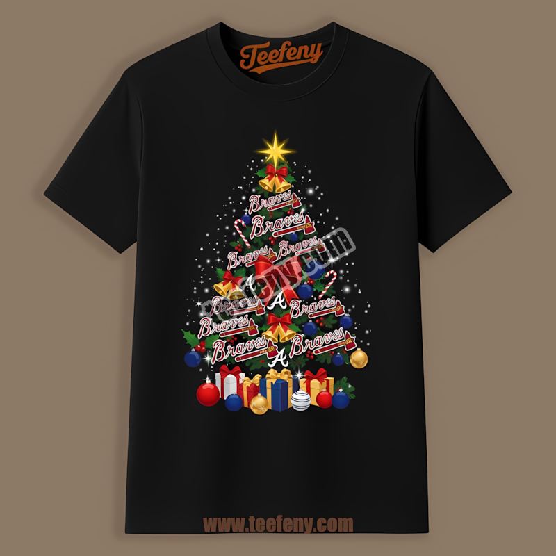 Christmas Tree Logo Atlanta Braves Throwback Shirt