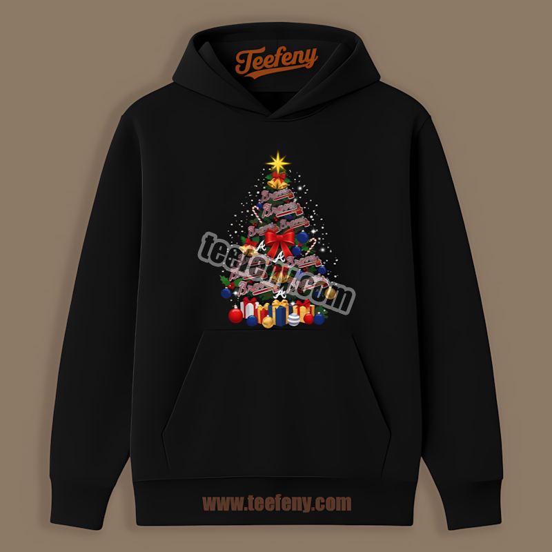 Christmas Tree Logo Atlanta Braves Throwback Hoodie Christmas Tree Logo Atlanta Braves Throwback Hoodie