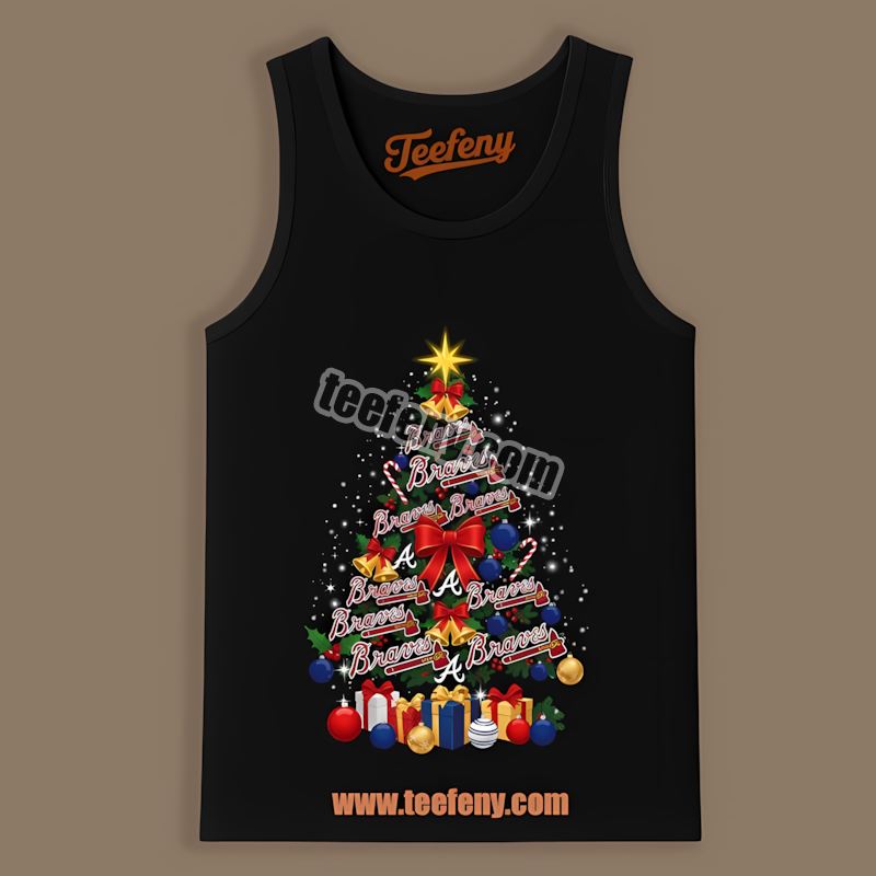 Christmas Tree Logo Atlanta Braves Throwback Tanktop Christmas Tree Logo Atlanta Braves Throwback Tanktop