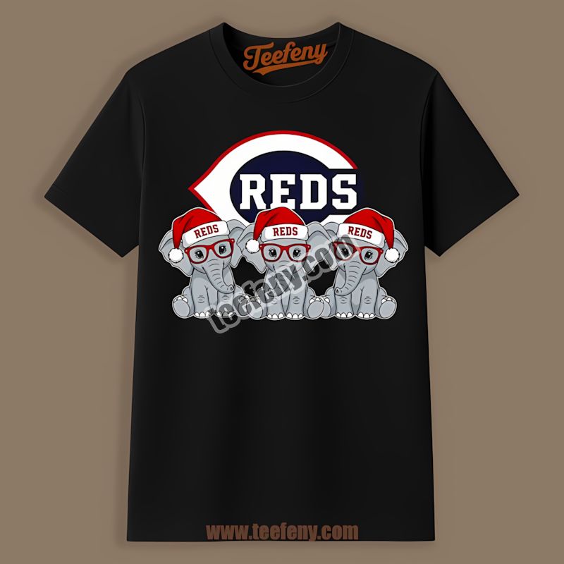 Cincinnati Reds Christmas Elephants Printed Shirt
