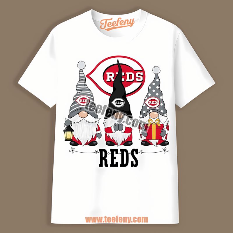 Cincinnati Reds Christmas Gnomes Funny Shirt