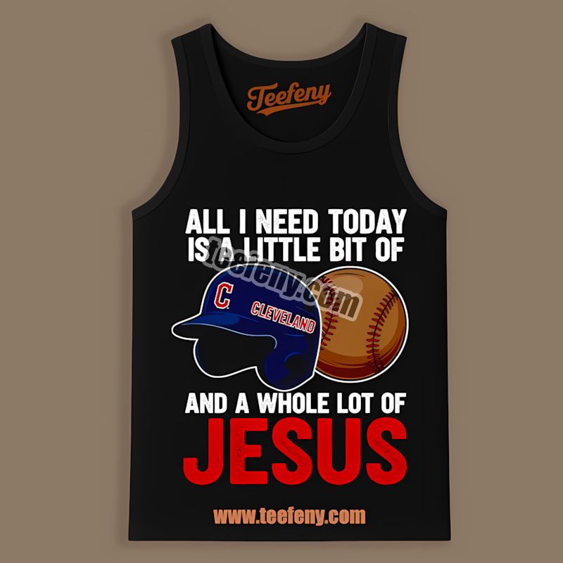 Cleveland Guardians Baseball And Jesus Statement Tanktop Cleveland Guardians Baseball And Jesus Statement Tanktop