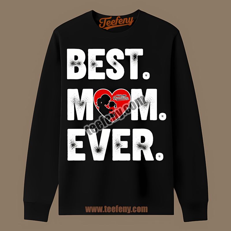 Cleveland Guardians Best Mom Ever Heart Custom Long Sleeve Cleveland Guardians Best Mom Ever Heart Custom Long Sleeve