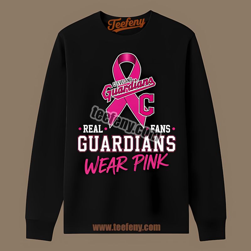 Cleveland Guardians Breast Cancer Awareness Fans Wear Pink Fashion Long Sleeve Cleveland Guardians Breast Cancer Awareness Fans Wear Pink Fashion Long Sleeve