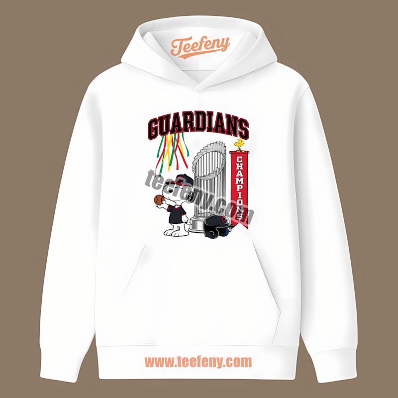 Cleveland Guardians Champions Snoopy Celebration Sports Hoodie Cleveland Guardians Champions Snoopy Celebration Sports Hoodie