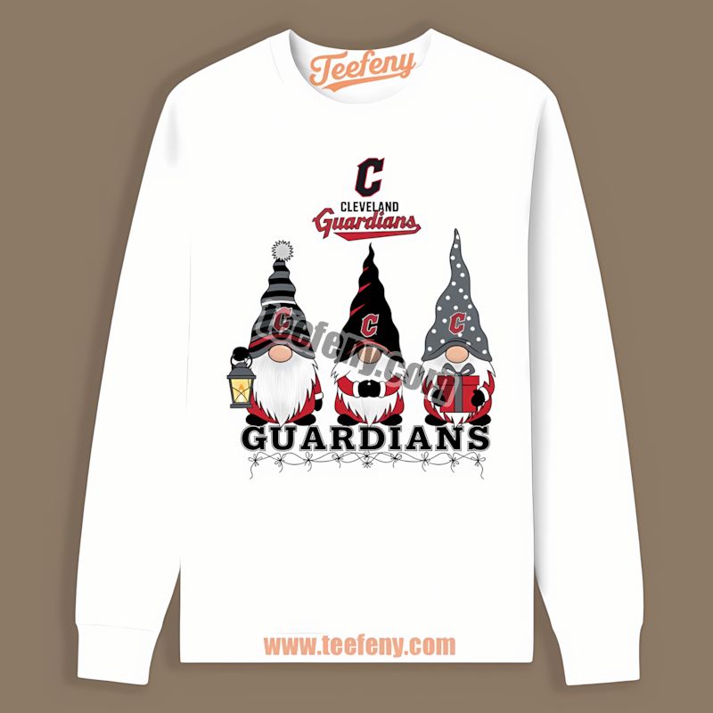 Cleveland Guardians Christmas Gnomes Funny Long Sleeve Cleveland Guardians Christmas Gnomes Funny Long Sleeve