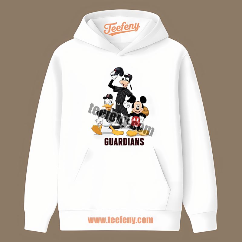 Cleveland Guardians Disney Mickey Donald Goofy Cartoon Hoodie Cleveland Guardians Disney Mickey Donald Goofy Cartoon Hoodie