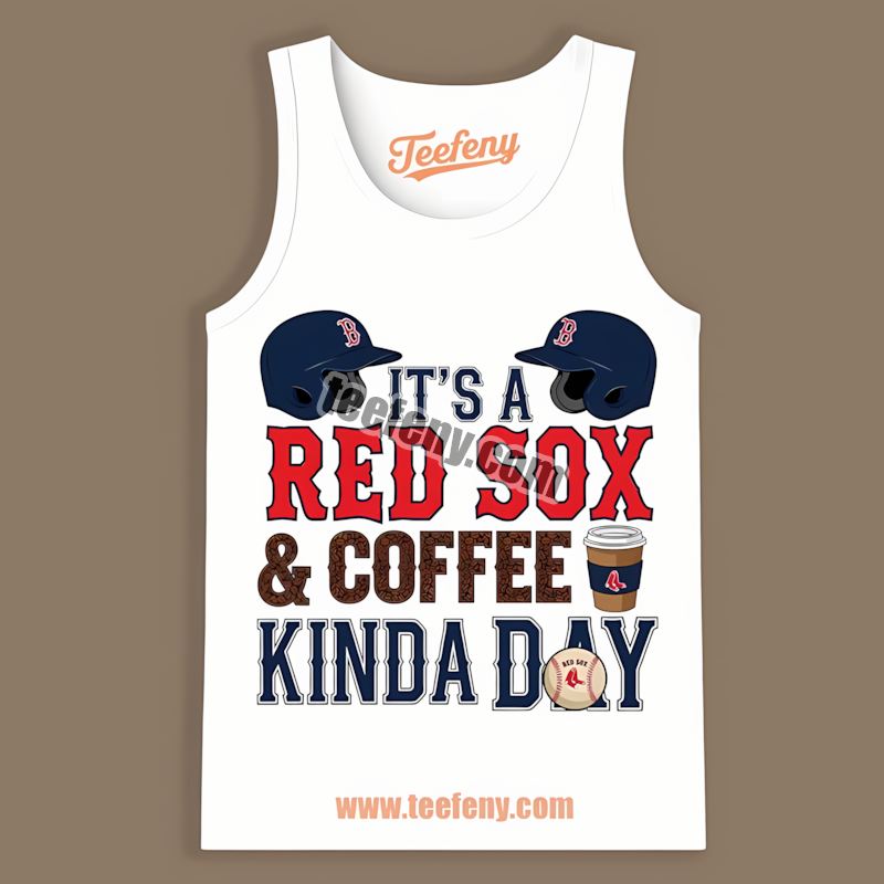 Coffee Kinda Day Boston Red Sox Home Run Tanktop Coffee Kinda Day Boston Red Sox Home Run Tanktop