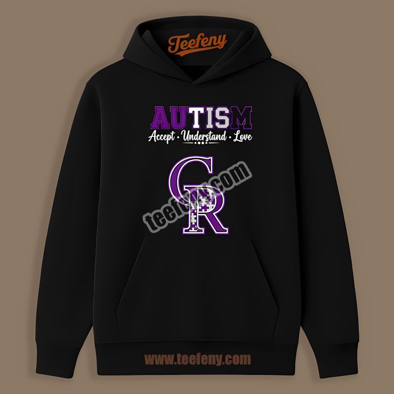 Colorado Rockies Autism Awareness Accept Understand Love Classic Hoodie Colorado Rockies Autism Awareness Accept Understand Love Classic Hoodie