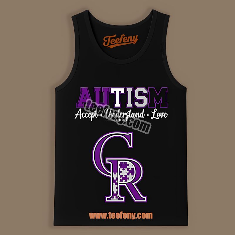 Colorado Rockies Autism Awareness Accept Understand Love Classic Tanktop Colorado Rockies Autism Awareness Accept Understand Love Classic Tanktop
