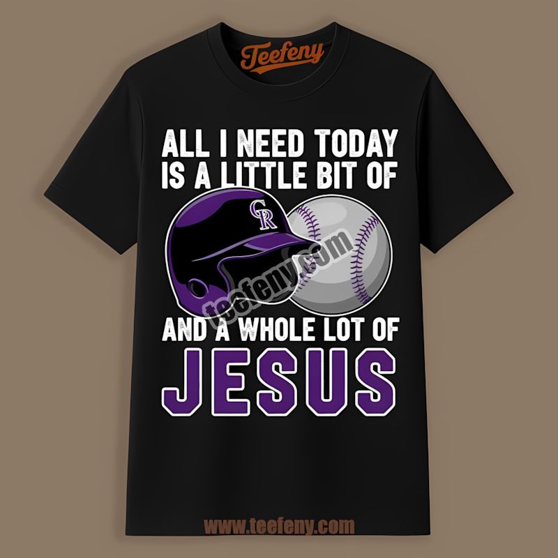Colorado Rockies Baseball And Jesus Graphic Shirt